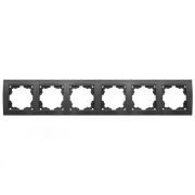 Рамка 6-м Бриллиант горизонт. графит Universal 1030-Gr